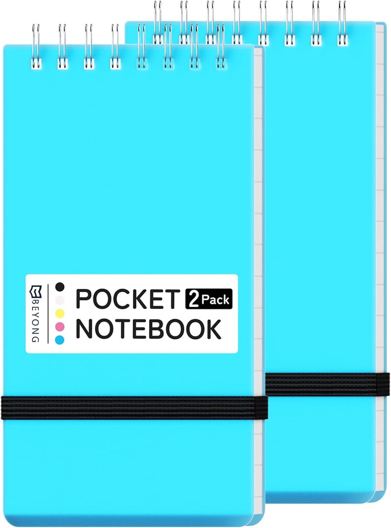 Beyong Small Pocket Notebook Journal, Mini Notepad Spiral Notebooks Note Pads for Work School (Blue, 3x5) - Image 1